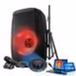 Enceinte SONO DJ Boomer 15 à LED - 2000W USB SD Bluetooth TWS FM pied Câble PC ORDI Smartphone LIGHT ANNIMATION LED