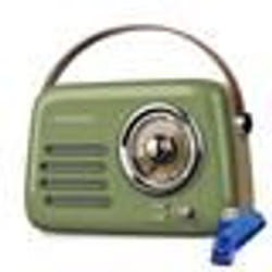 Radio Portable - LEDWOOD - ALMA - Bluetooth - FM - USB Rechargeable - Vert Olive