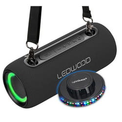 Enceinte Autonome Hifi 200W Ledwood XS200 Effet LED Buetooth IPX5 Assistant Vocal 20W RMS Batterie 2000mAh Ovni