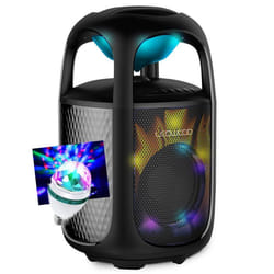 Enceinte sur Batterie DROP300 Effet LED RVB 300W  son 360° X-Bass Bluetooth 5.3 USB Projection IPX5 Lumière Ampoule LED