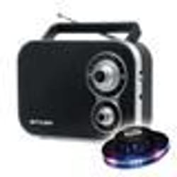 RADIO PORTABLE  M-051-R -  Coloris noir - FM - pivotante - Volume Marche/Arrêt réglage rotatif - Poignée de transport OVNI