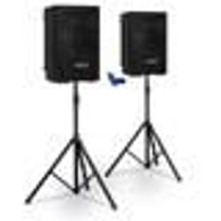 Paire denceinte passives Ibiza Sound XTK8-MKII - 8/20cm 2x200W - Sono DJ Bass reflex à 2 voies - Supports pieds inclus+Clé 32G