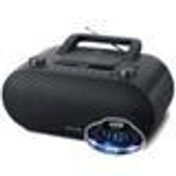 Muse M-35 BT Lecteur CD Bluetooth Radio FM Lecteur MP3 USB Alimentation Secteur et Batterie Noir - Soucoupe OVNI inclus