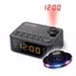 RADIO REVEIL HEURE PROJETEE  M-178-P Double alarme - Projection de lheure - Radio PLL 2 gammes FM/MW Lumière OVNI LED