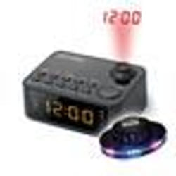 RADIO REVEIL HEURE PROJETEE  M-178-P Double alarme - Projection de lheure - Radio PLL 2 gammes FM/MW Lumière OVNI LED
