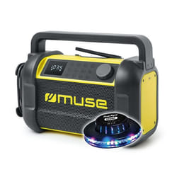 Radio de Chantier Robuste Muse M-928 BTY étanche à la poussière et aux éclaboussures (IP64) Bluetooth Radio Lumière inclus