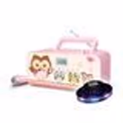 RADIO CD USB  M-29-KP - Rose - Affichage LCD - Antenne FM - 1 micro inclus - CD/CD-R/CD-RW - Radio FM - Lumière OVNI