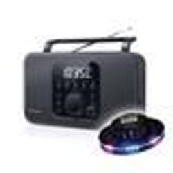 RADIO PORTABLE  M-091-R - Fonctions heure réveil sommeil Lumière OVNI - Antenne FM pivotante Réveil radio ou Buzzer