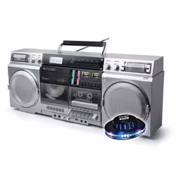Enceinte Portable Hifi 80W Muse M-380 GBS Ghetto Blaster Enregistreur de cassette CD RADIO FM BLUETOOTH -Écran LCD Soucoupe L ...
