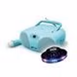RADIO CD  MD-203-KB - Bleu - Affichage LED - Antenne FM -  Lumière OVNI - 1 micro inclus - CD/CD-R/CD-RW - Radio FM