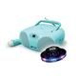 RADIO CD  MD-203-KB - Bleu - Affichage LED - Antenne FM -  Lumière OVNI - 1 micro inclus - CD/CD-R/CD-RW - Radio FM