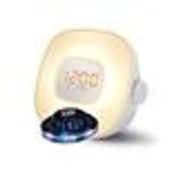 RADIO-REVEIL LUMINEUX AVEC SONS DE LA NATURE - Muse ML-198CR - Luminothérapie  Ambiance LED - 5 sons de la nature OVNI inclus