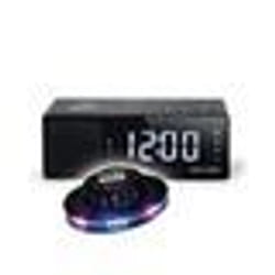 RADIO REVEIL BLUETOOTH  M-172-BT - Afficheur blanc extra large - Radio PLL FM - Double alarme - NFC Jeu de lumière OVNI LED