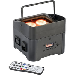 Projecteur IBIZA LIGHT PAR TBOX-QUAD4 à LED 4 de 4W Rouge-Vert-Bleu-Ambre 4-en-1