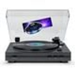 Tourne Disque Platine vinyle Thomson TT355 NOIR 33/45 trs Lecture/retour du bras automatique Jeu de Lumière OVNI couleurs LED