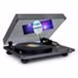 Tourne Disque Platine vinyle Thomson TT700 Sortie RCA - (33/45 Tours) - Finition Alu  Ampoule DIAMS couleurs LED inclus