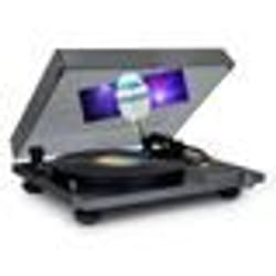 Tourne Disque Platine vinyle Thomson TT700 Sortie RCA - (33/45 Tours) - Finition Alu  Ampoule DIAMS couleurs LED inclus