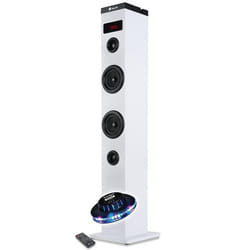 Enceinte colonne Tour de son Bluetooth 50W NGS SKYCHARM avec Télécommande Entrée Optique USB Radio FM AUX Lumière LED