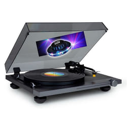 Tourne Disque Platine vinyle Thomson TT700 Sortie RCA - (33/45 Tours) - Finition Alu  jeu de Lumière OVNI couleurs LED