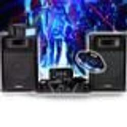 PACK SONORISATION COMPLET Disco 480W IBIZA SOUND DJ300 Ampli - Table de mixage - Enceintes - Micro Jeu Lumière OVNI STROBE LED