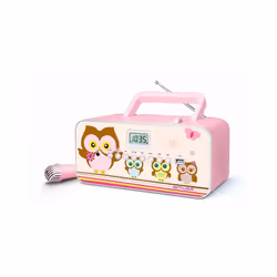 RADIO CD USB MUSE M-29-KP - Rose - Affichage LCD - Antenne FM pivotante - 1 micro inclus - CD/CD-R/CD-RW - Radio FM