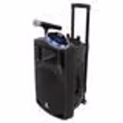 Enceinte Active BOOST120VHF-BT Portable Autonome - 700W -1 2/30CM AVEC USB-MP3 REC VOX BLUETOOTH 1 MICRO VHF Lumière OVNI