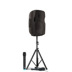 Enceinte Active Gemini AS 08 TOGO Active sur Batterie - 500W - 2 MICROS USB/Bluetooth/AUX/SD SONORISATION DJ PA PIED