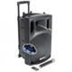Enceinte Active BOOST150VHF-BT Portable Autonome - 800W -1 5/38CM AVEC USB-MP3 REC VOX BLUETOOTH 1 MICRO VHF Lumière OVNI