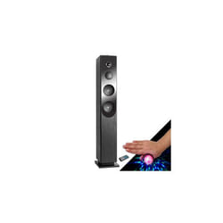 Tour de son Blacktower Lecteur CD Colonne Bluetooth FM et USB 100W  télécommande Jeux de lumières Bagues LED EN CADEAUX