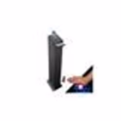 Tour de son Hifi 60W noire avec lecteur CD Colonne Bluetooth FM et USB Télécommande Jeux de lumières Bagues LED EN CADEAUX