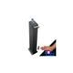 Tour de son Hifi 60W noire avec lecteur CD Colonne Bluetooth FM et USB Télécommande Jeux de lumières Bagues LED EN CADEAUX