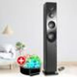 Tour de son Blacktower Lecteur CD Bluetooth FM et USB 100W  télécommande Jeu de lumière Boule LED Colonne Chambre Salon
