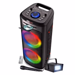 Enceinte DJ 1000W Lumineuse Lecteur CD Inovalley MS06-CD-XXL - Bluetooth USB RADIO FM LED STROBE Soirée Fête Karaoké Anniv