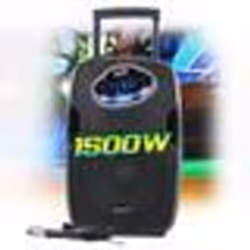 Enceinte active 1500W GEMINI AS-12TOGO sur batterie Sono DJ PA 12 Pouces USB SD Bluetooth RADIO FM microphone Jeu de Lumière