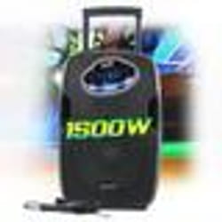 Enceinte active 1500W GEMINI AS-12TOGO sur batterie Sono DJ PA 12 Pouces USB SD Bluetooth RADIO FM microphone Jeu de Lumière