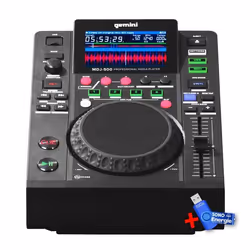 Lecteur professionnels USB Media Player BPM CUE MIDI Gemini MDJ-500+clé USB 32Go