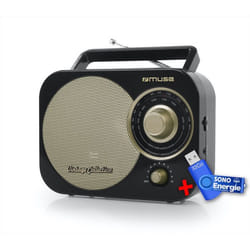 Muse M-055 RB - Radio Portable FM/MW - Antenne FM pivotante - Prise AUX+clé USB 32Go