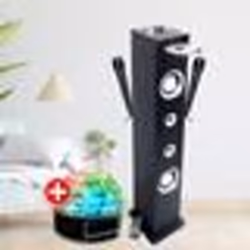Tour de son CD et Karaoké Inovalley HP49CD 100W USB Bluetooth RADIO FM 2 Microphones + Jeu lumière LED Colonne Chambre Salon