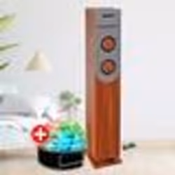Tour de son finition 100W  Bois avec lecteur CD Bluetooth FM et USB Télécommande Boule LED Colonne Chambre Salon
