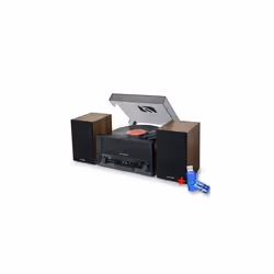 Platine vinyle Muse MT-120 MB avec système CD Bluetooth USB stéréo 3 vitesses 33/45/78 tours+clé USB 32Go