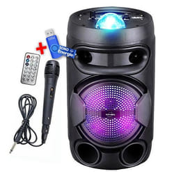 enceinte mobile avec batterie intégrée NOVALLEY KA02 BOWL - 400W USB TWS RADIO FM Karaoké Enfant Lumineux LED+ Clé USB 32Go