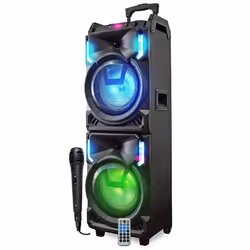 MEGA Enceinte Nomade 800W Inovalley MS01XXL-N avec USB Bluetooth Effets LED Microphone SONO KARAOKE DJ avec Trolley