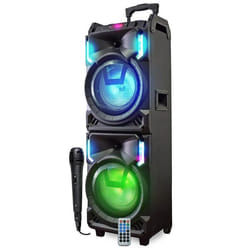 MEGA Enceinte Nomade 800W Inovalley MS01XXL-N avec USB Bluetooth Effets LED Microphone SONO KARAOKE DJ avec Trolley