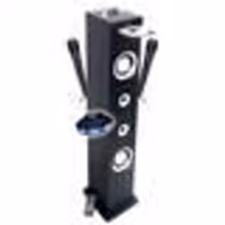 Tour de son Lecteur CD et Karaoké Inovalley HP49CD 100W USB Bluetooth RADIO FM 2 Microphones + supports Télécommande LED OVNI