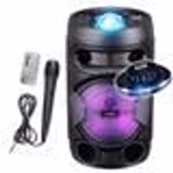 Mini enceinte mobile sur batterie INOVALLEY KA02 BOWL - 400W USB TWS RADIO FM Karaoké Enfant Lumineux LED OVNI Soirée fête