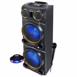 Enceinte Sono Party Box Muse M-1988 DJ 800W Effet LED multicolore et clignotante USB/Bluetooth/Radio FM - 2 AUX Lumière OVNI
