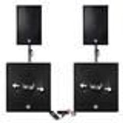 Pack sonorisation - BM SONIC BMS-181815 - 3400W - Enceintes DJ 15 + 2 Caissons 18 + Pieds - USB/BLUETOOTH