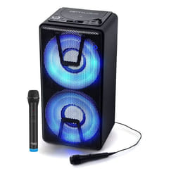 Enceinte Mobile Autonome MUSE M-1820DJ à LED Party box portable avec lecteur CD + Micro VHF et Filaire - BT/CD/AUX/USB - 150W