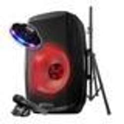 Enceinte active Gemini AS-2115BT-LT-PK Boomer 15 à LED - 2000W USB SD Bluetooth TWS FM pied micro Jeu de lumière OVNI