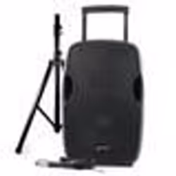 Enceinte active GEMINI AS-12TOGO sur batterie Sono DJ PA 1500W 12 Pouces USB SD Bluetooth RADIO FM microphone support pied